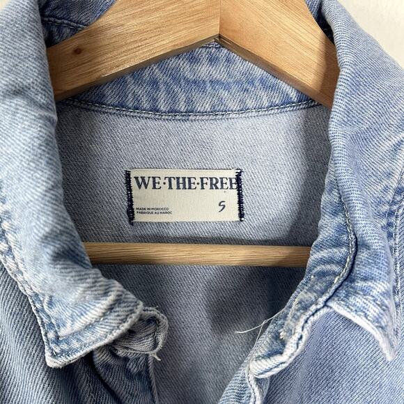 WE THE FREE MARCI SHORT SLEEVE DENIM JUMPSUIT SIZE S - Picture 6 of 10